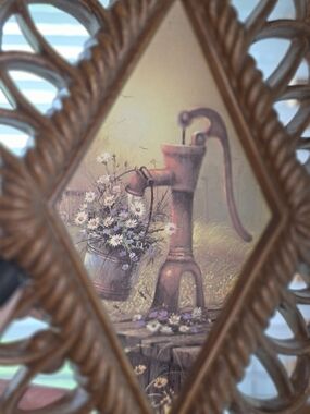 Homeco Vintage Floral Water Pump Wall Art - Daisy Bouquet